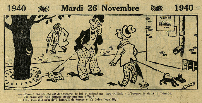 Almanach Vermot 1940 - 28 - Mardi 26 novembre 1940