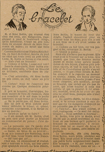 Almanach Vermot 1922 - 27 - Le bracelet -  Dimanche 13 août 1922