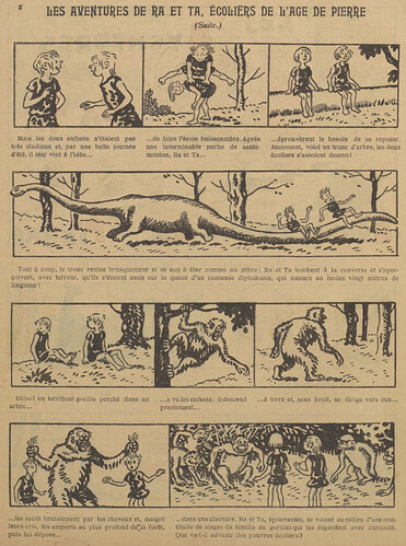 Guignol 1928 - n°96 - Les aventures de Ra et Ta écoliers de l'âge de pierre - 6 mai 1928 - page 2