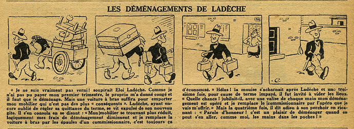 L'Epatant 1932 - n°1225 - page 7 - Les déménagements de Ladèche - 21 janvier 1932