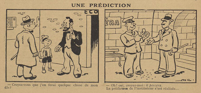 Guignol 1934 - n°14 - page 12 - Une prédiction - 8 avril 1934
