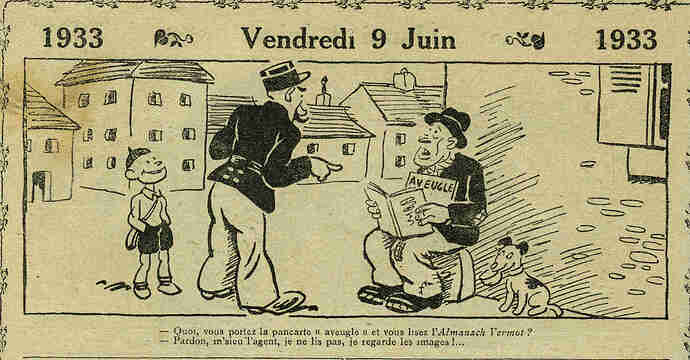 Almanach Vermot 1933 - 25 - Vendredi 9 juin 1933