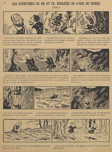 Guignol 1928 - n°96 - Les aventures de Ra et Ta écoliers de l'âge de pierre - 6 mai 1928 - page 6