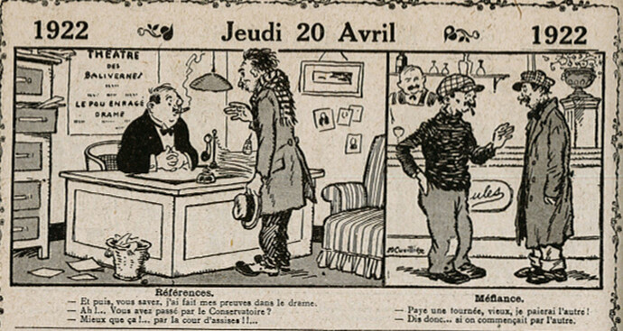 Almanach Vermot 1922 - 14 - Jeudi 20 avril 1922