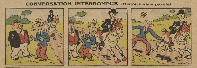 Guignol 1936 - n°11 - page 48 - Conversation interrompue - Histoire sans parole - 15 mars 1936