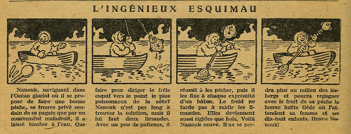 Cri-Cri 1927 - n°473 - page 6 - L'ingénieux esquimau - 20 octobre 1927