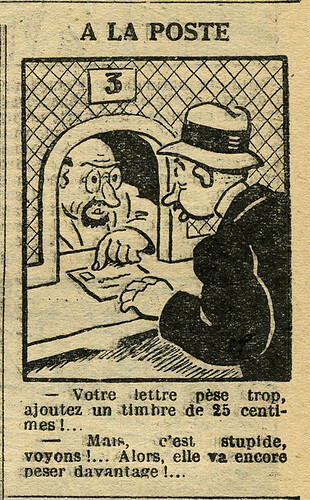 Le Petit Illustré 1933 - n°1515 - page 7 - A la poste - 22 octobre 1933