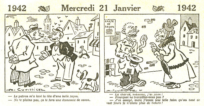 Almanach Vermot 1942 - 7 - Mercredi 21 janvier 1942