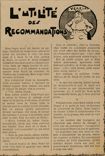 Almanach Vermot 1929 - 30 - L'utilité des recommandations - Jeudi 25 avril 1929