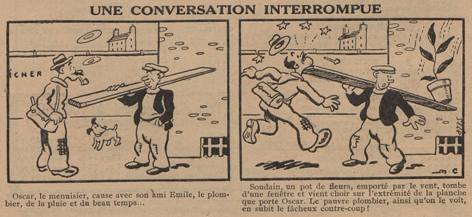 Guignol 1933 - n°261 - Une conversation interrompue - 1er octobre 1933 - page 47