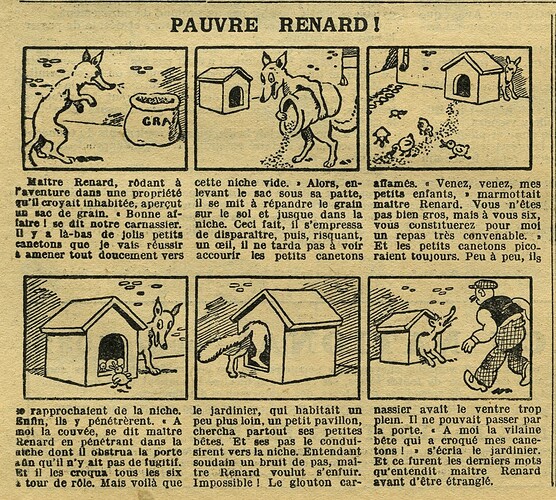 Le Petit Illustré 1931 - n°1403 - page 12 - Pauvre renard !- 30 août 1931
