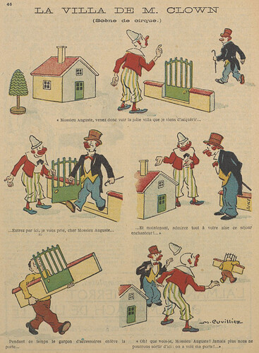 Guignol 1928 - n°104 - la villa de M. Clown - 2 septembre 1928 - page 46