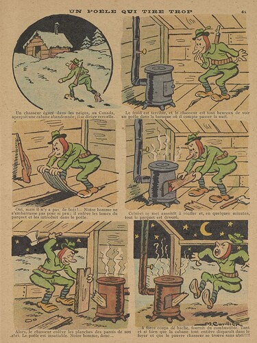 Guignol 1935 - n°11 - page 41 - Un poêle qui tire trop - 17 mars 1935