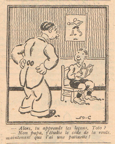 Le Pêle-Mêle 1929 - n°274 - Alors tu apprends tes leçons Toto - 19 mai 1929 - page 9