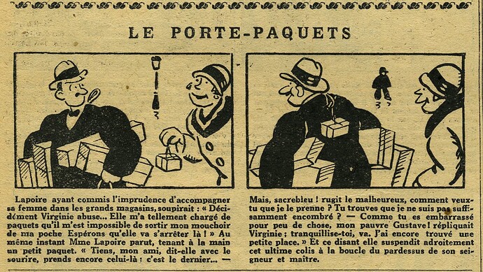 L'Epatant 1930 - n°1131 - page 12 - Le porte-paquets - 3 avril 1930