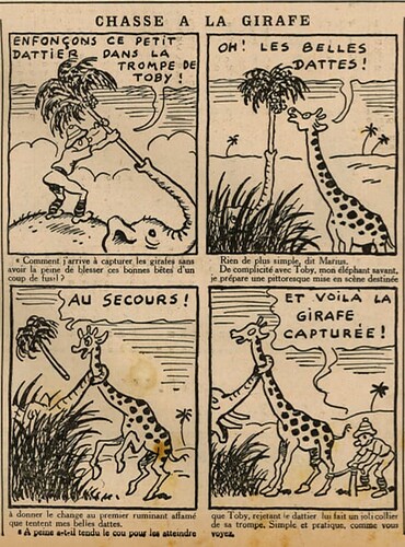 Le Petit Illustré 1936 - n°13 - Chasse à la girafe - 12 juillet 1936 - page 7