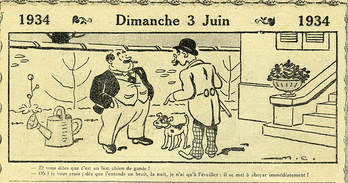 Almanach Vermot 1934 - 20 - Dimanche 3 juin 1934