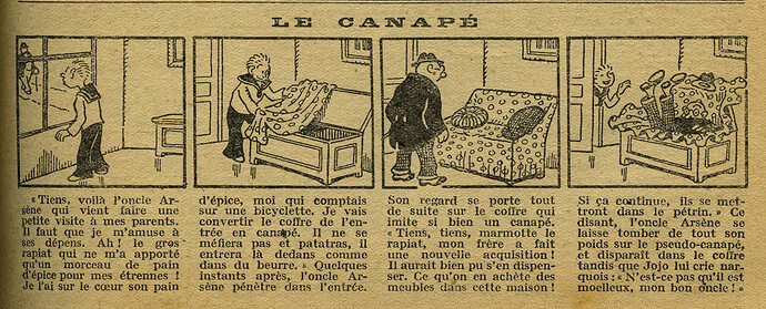 Cri-Cri 1927 - n°466 - page 11 - Le canapé - 1er septembre 1927