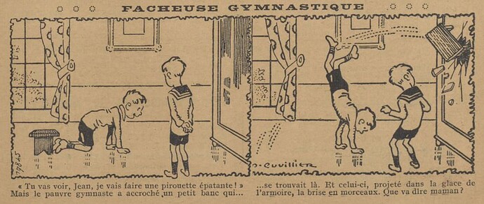 Guignol 1931 - n°177 - Fâcheuse gymnastique - 20 septembre 1931 - page 47