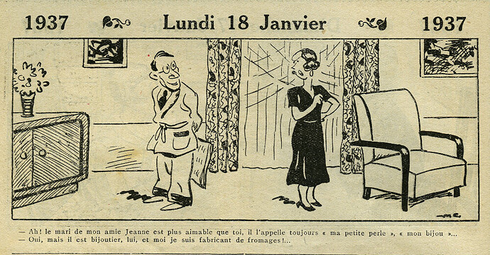 Almanach Vermot 1937 - 2 - Lundi 18 janvier 1937