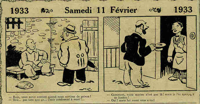 Almanach Vermot 1933 - 8 - Samedi 11 février 1933