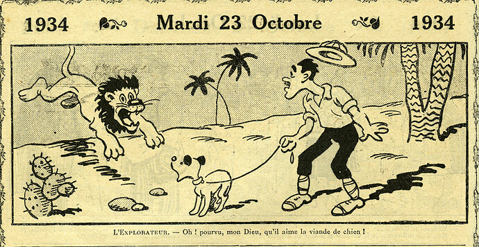 Almanach Vermot 1934 - 34 - Mardi 23 octobre 1934