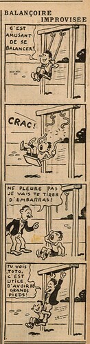 Le Petit Illustré 1936 - n°13 - Balançoire improvisée - 12 juillet 1936 - page 8