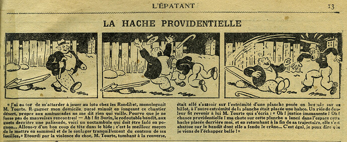 L'Epatant 1929 - n°1117 - page 13 - La hache providentielle - 26 décembre 1929