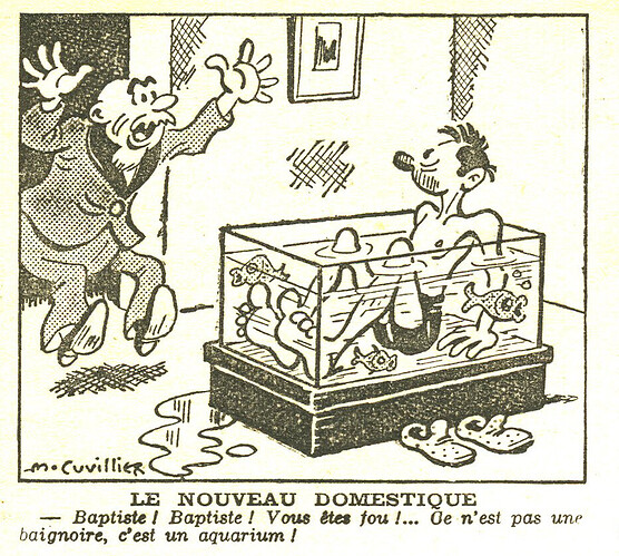 Almanach Vermot 1942 - 1 - Le nouveau domestique - Lundi 5 janvier 1942