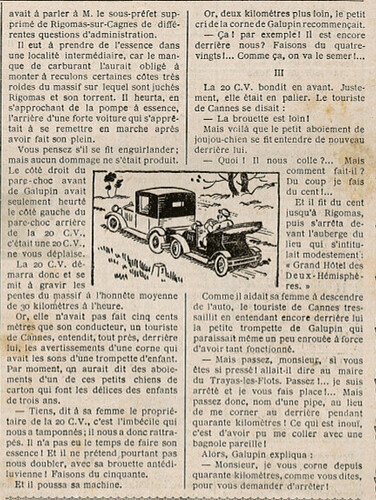 Almanach Vermot 1931 - 8 - Galupin fait recenser son auto - Samedi 31 janvier 1931