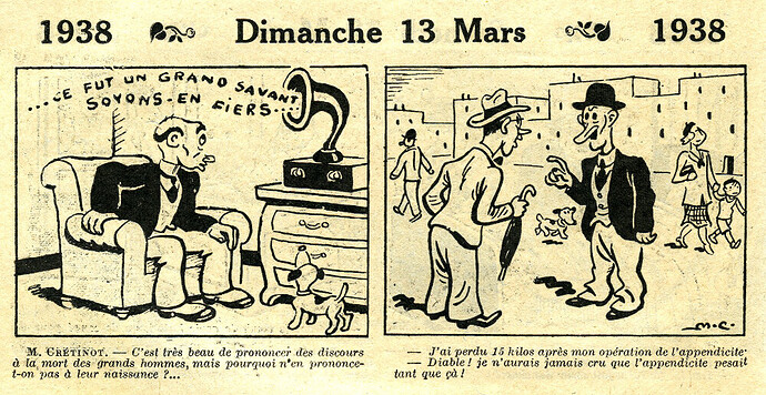 Almanach Vermot 1938 - 4 - Dimanche 13 mars 1938