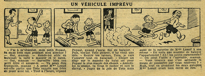 Le Petit Illustré 1930 - n°1343 - page 4 - Un véhicule imprévu - 6 juillet 1930