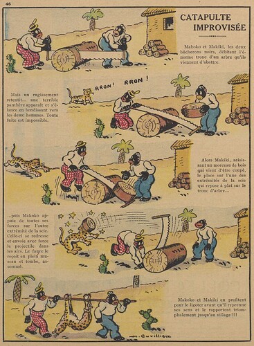 Guignol 1932 - n°187 - page 46 - Catapulte improvisée - 21 février 1932