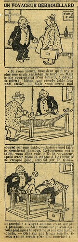Le Petit Illustré 1928 - n°1258 - page 12 - Un voyageur débrouillard - 18 novembre 1928