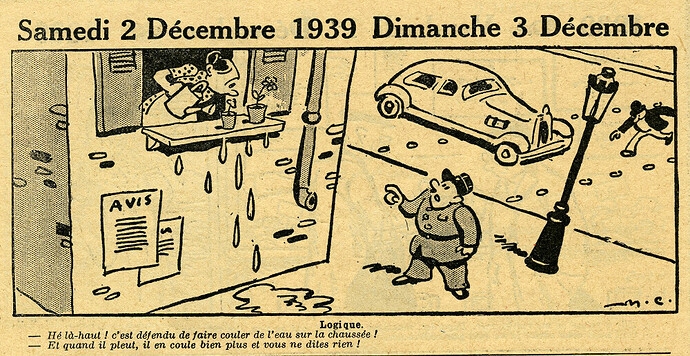 Almanach Vermot 1939 - 31 - Samedi 2 et Dimanche 3 décembre 1939