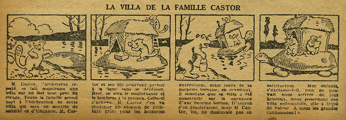 Le Petit Illustré 1930 - n°1334 - page 12 - La villa de la famille castor - 4 mai 1930