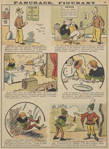 Guignol 1930 - n°147 - page 33 - Pancrace figurant - 15 juin 1930