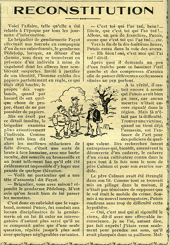 Almanach Vermot 1934 - 13 - Reconstitution - Dimanche 22 avril 1934