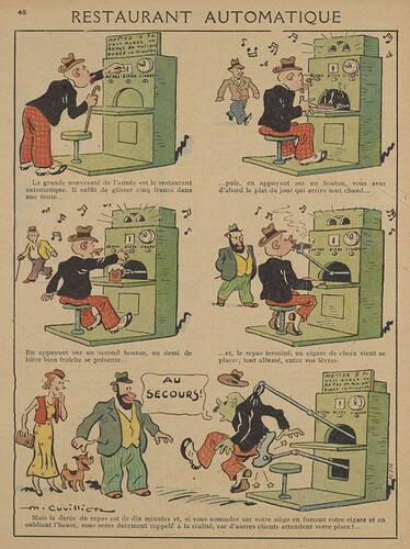 Guignol 1936 - n°7 - page 46 - Restaurant automatique - 16 février 1936
