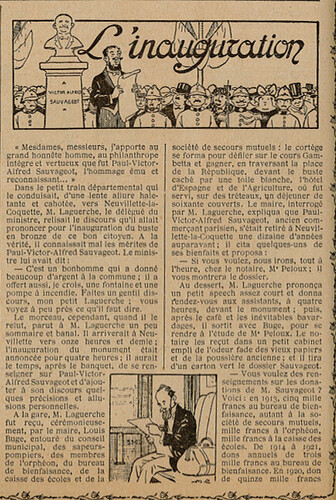 Almanach Vermot 1923 - 23 - L'inauguration - Jeudi 24 mai 1923