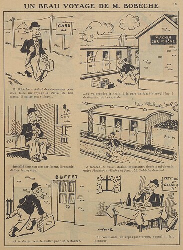 Guignol 1934 - n°23 - page 13 - Un beau voyage de M. Bobèche - 10 juin 1934