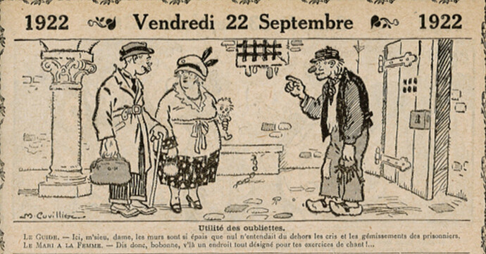 Almanach Vermot 1922 - 33 - Vendredi 22 septembre 1922
