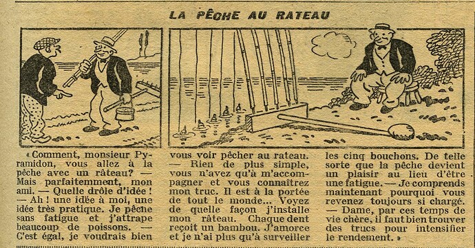 Cri-Cri 1928 - n°521 - page 11 - La pêche au râteau - 20 septembre 1928