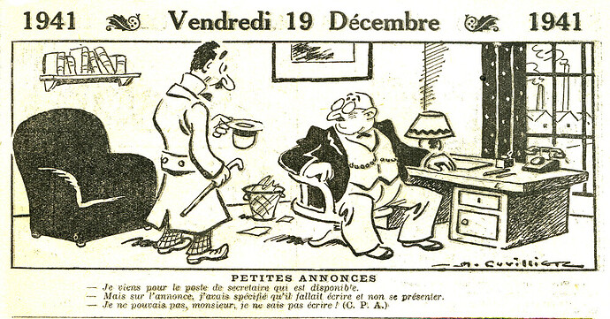 Almanach Vermot 1941 - 49 - Vendredi 19 décembre 1941