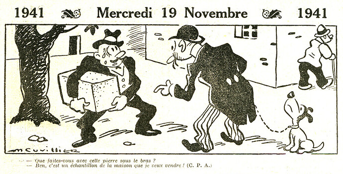Almanach Vermot 1941 - 43 - Mercredi 19 novembre 1941