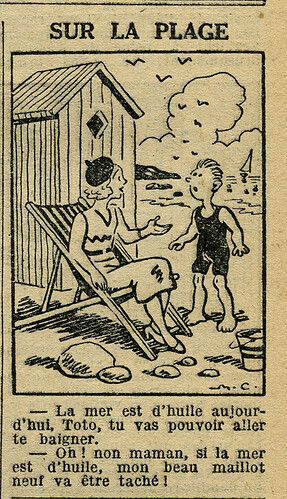 Le Petit Illustré 1933 - n°1498 - page 7 - Sur la plage - 25 juin 1933