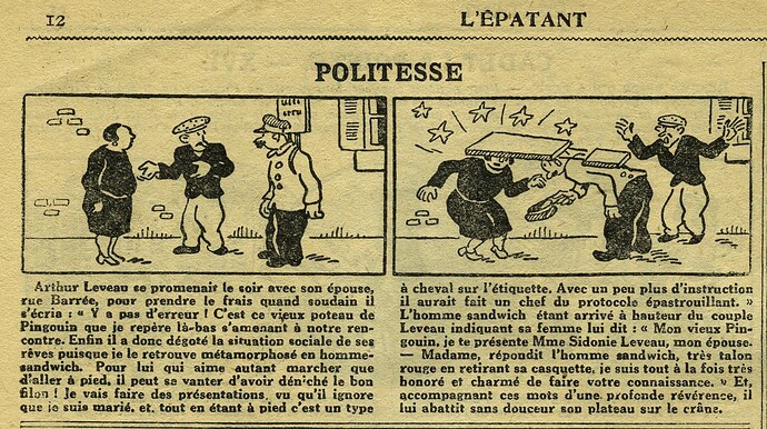 L'Epatant 1929 - n°1109 - page 12 - Politesse - 31 octobre 1929