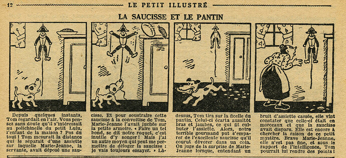 Le Petit Illustré 1933 - n°1521 - page 12 - La saucisse et le pantin - 3 décembre 1933