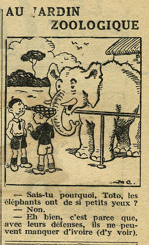 Le Petit Illustré 1933 - n°1513 - page 2 - Au jardin zoologique - 8 octobre 1933