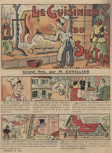 Guignol 1933 - n°243 - Le Cuisinier du Sultan - 28 mai 1933 - page 1
